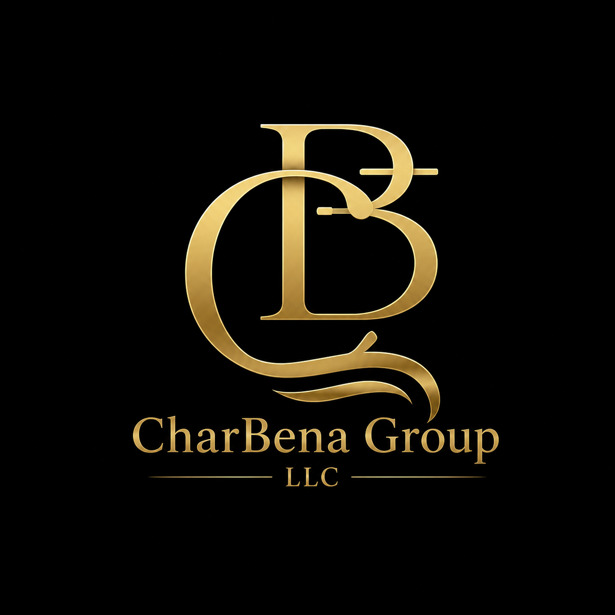 CharBena Group LLC gold monogram logo